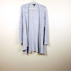 Eileen Fisher Cardigan Sweater White Gray Size L